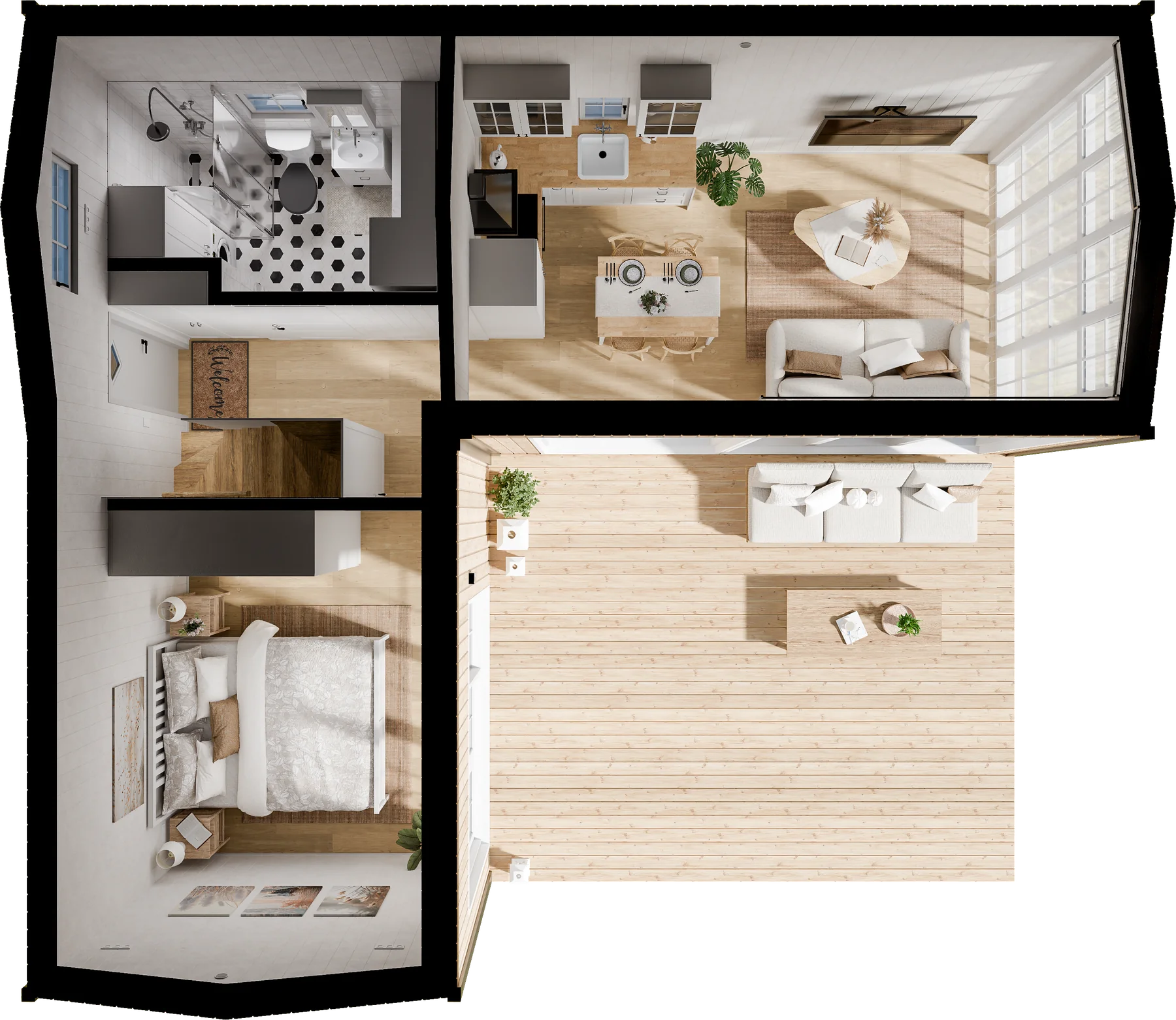 Plantegning Antonia: Stueplan