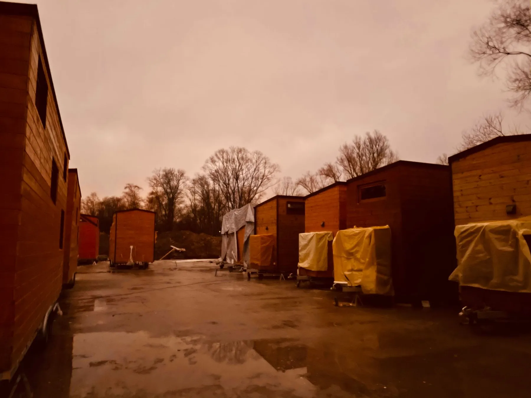 Casas terminadas a la espera de la entrega